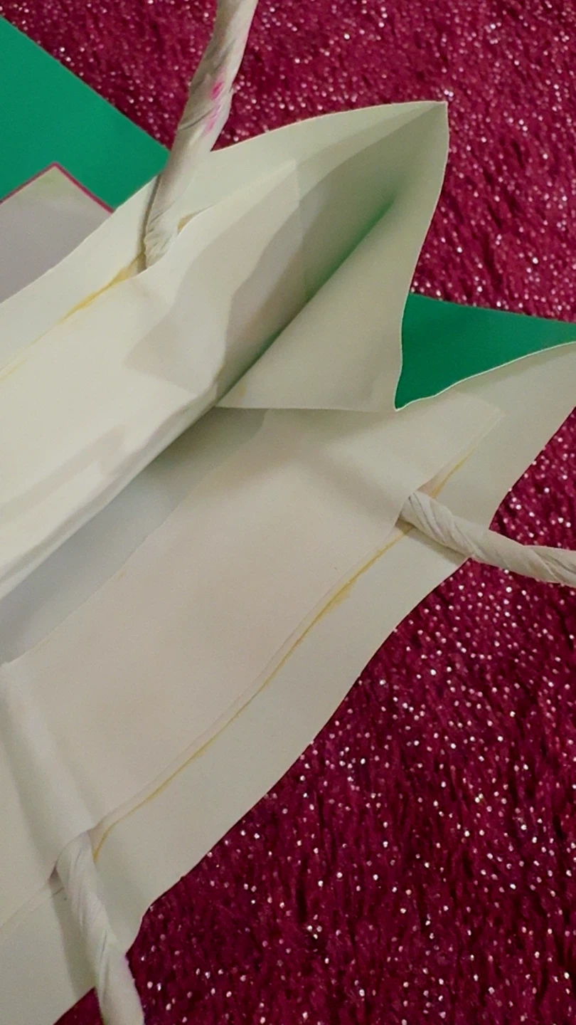 🏈 Green paper gift bag - photo 3