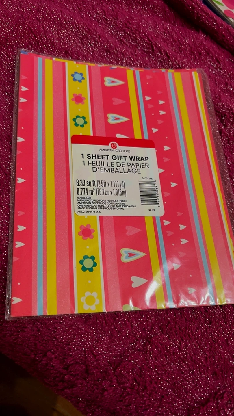 American Greetings Gift Wrap Sheet 🏈