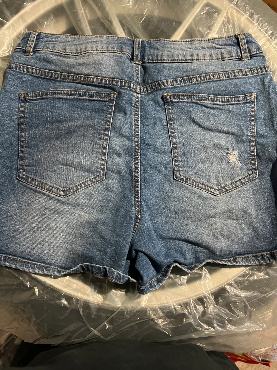 Liquid x Distressed Denim Shorts Size 13 - photo 2