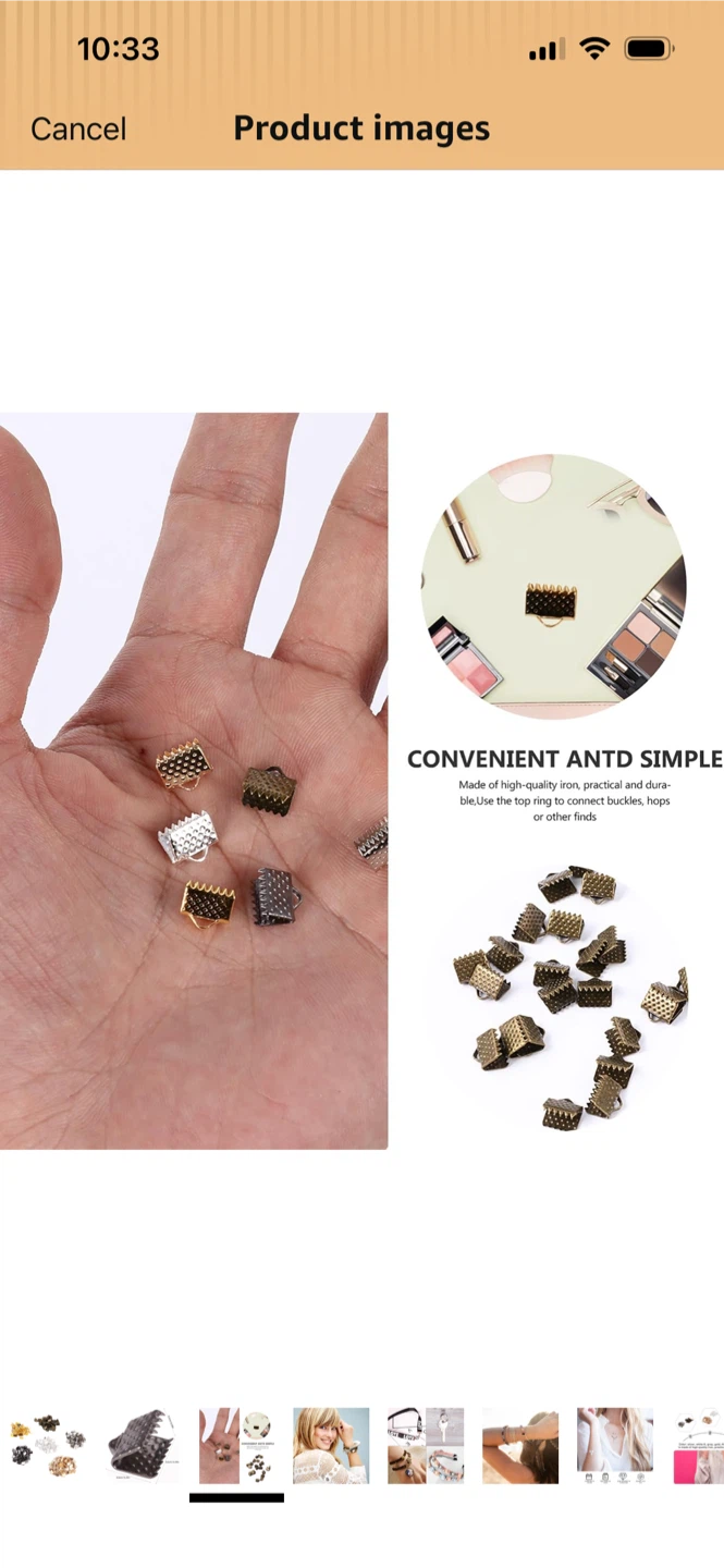New-Jewellery Ribbon Clamp Findings Set