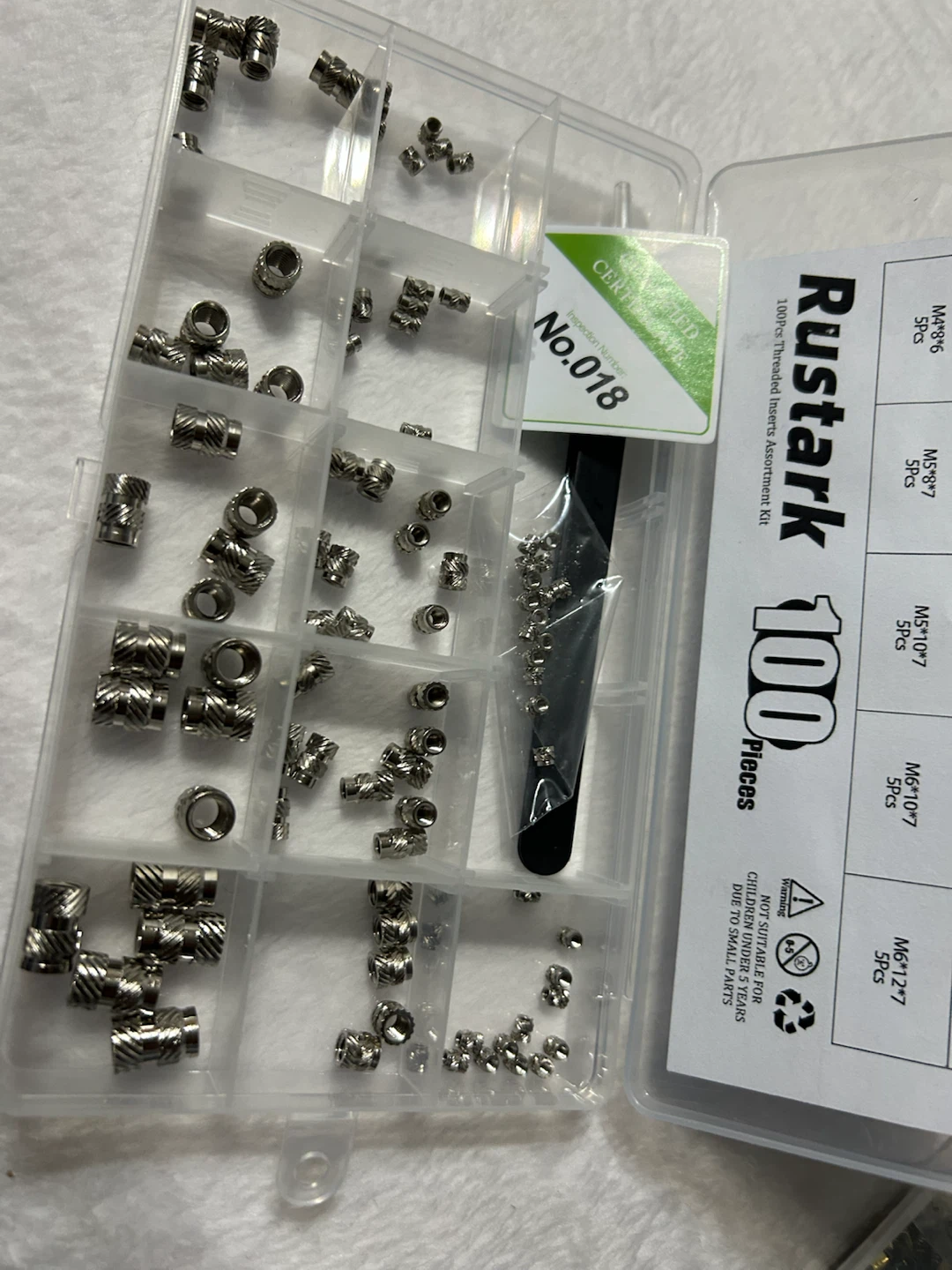 Rustark 100pcs Threaded Inserts Assortment Kit - photo 5
