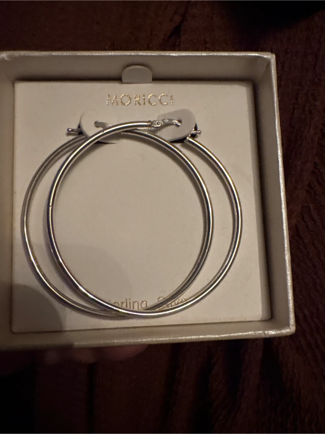 Moricci Sterling Silver Hoop Earrings 🏈