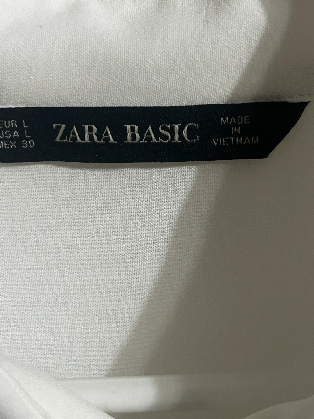 Zara Basic White Long Sleeve Button-Up Shirt - photo 2