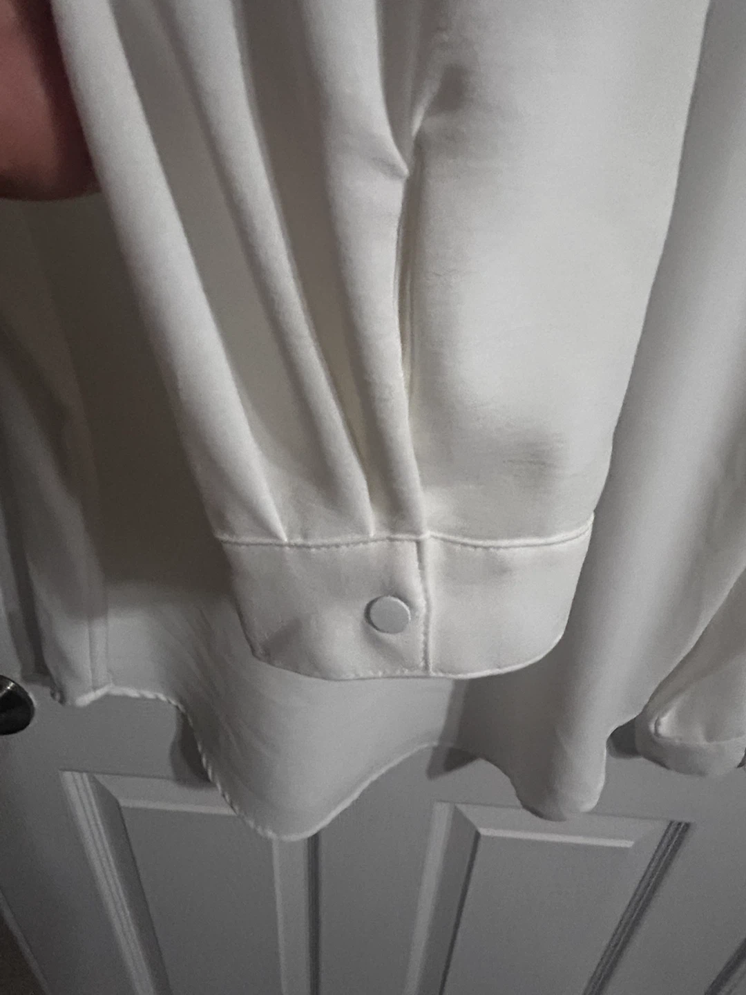 Zara Basic White Long Sleeve Button-Up Shirt - photo 4