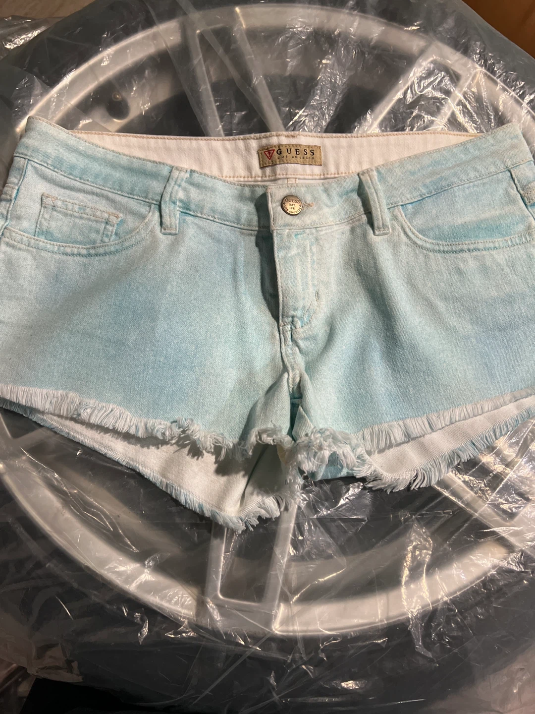 Guess Light Wash Denim Shorts Size 28