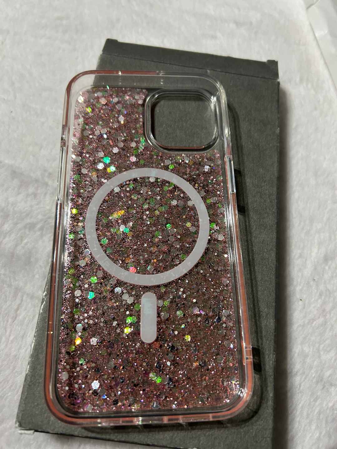 New-QOVOC Pink Glitter MagSafe Case for iPhone 14/13 - photo 2