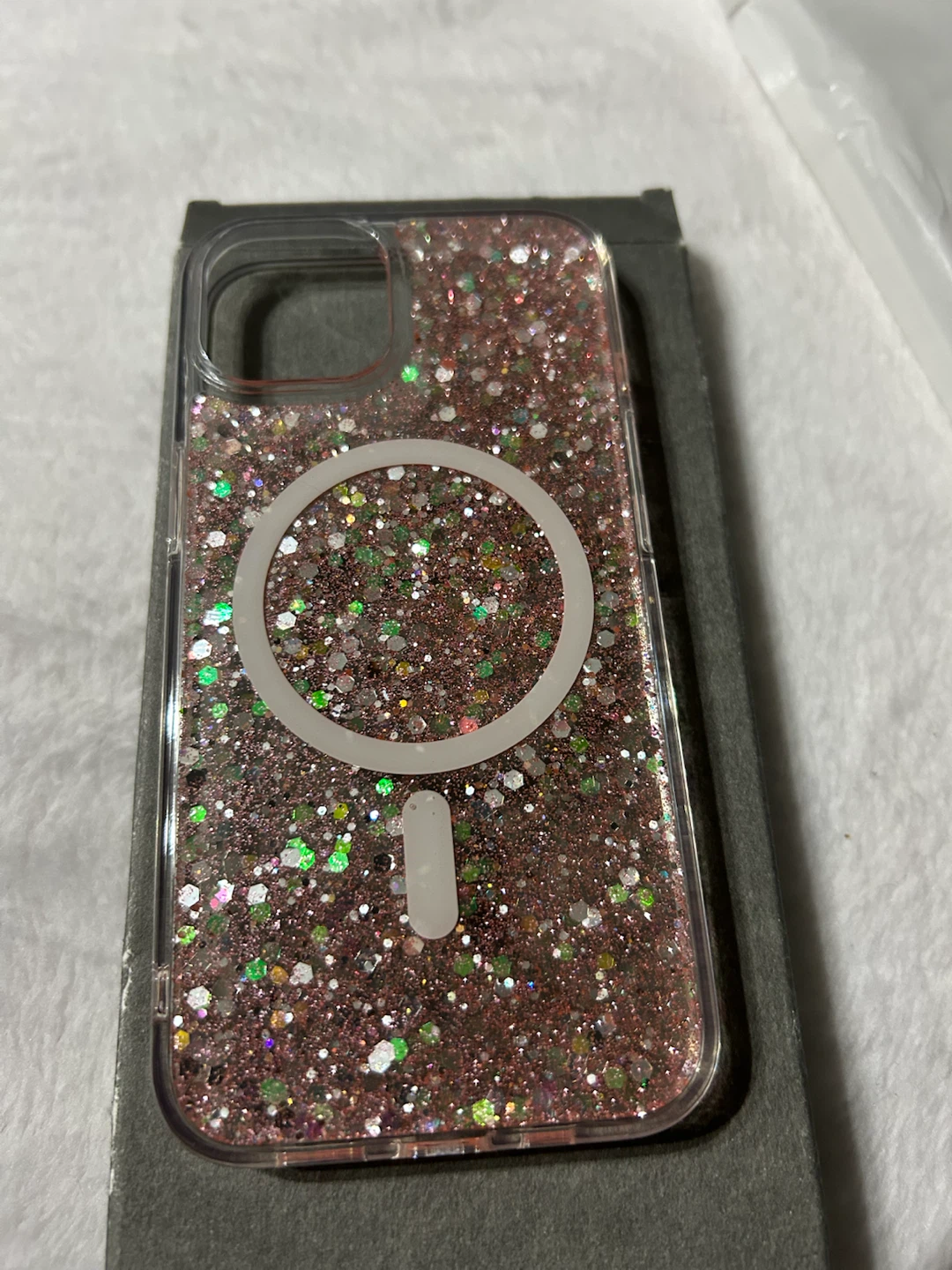 New-QOVOC Pink Glitter MagSafe Case for iPhone 14/13 - photo 3