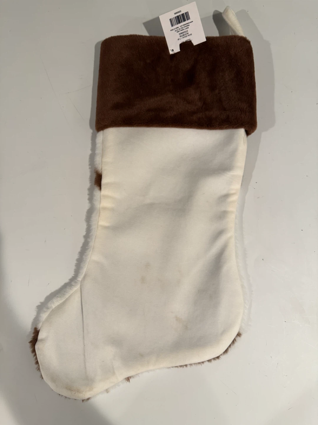 Faux Fur Cow Print Christmas Stocking - photo 2