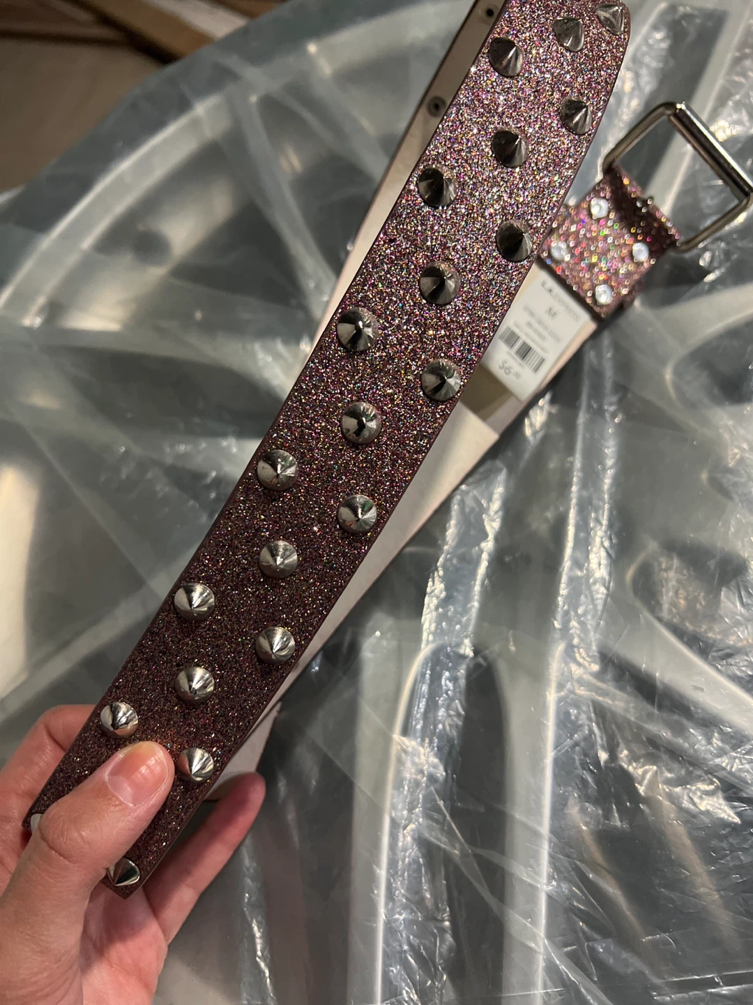 L.A. Express Studded Glitter Belt
