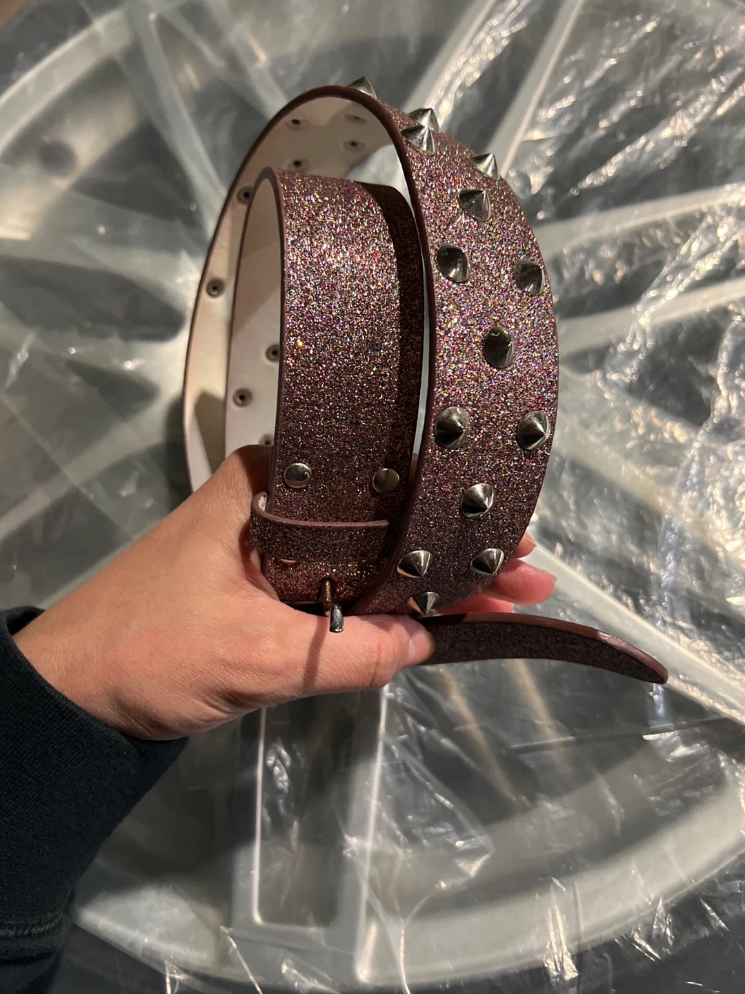 L.A. Express Studded Glitter Belt - photo 2