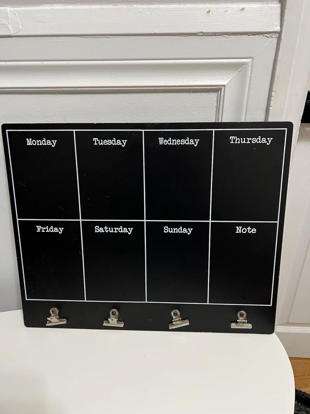 🏈 Black Weekly Planner Wall Board