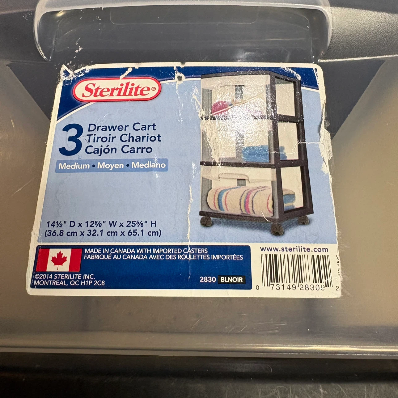 Sterilite 3 drawer rolling storage chest cart - photo 2