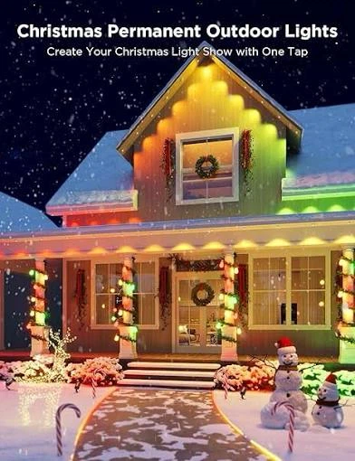 Permanent govee Christmas outdoor lights install