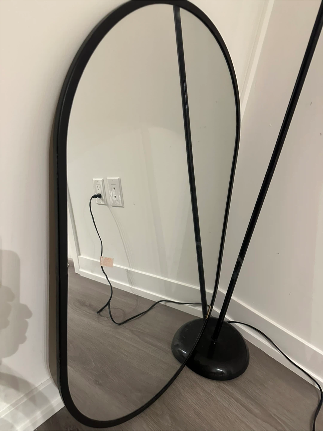 Black Arch Floor Mirror - photo 2