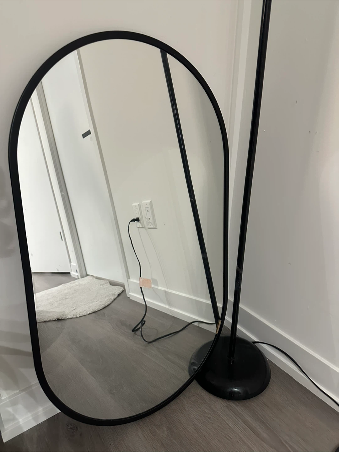 Black Arch Floor Mirror - photo 3