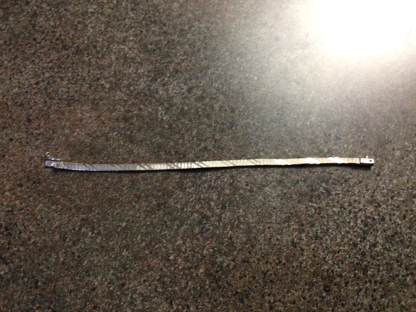 925 Silver Textured Flat Link Bracelet - photo 4