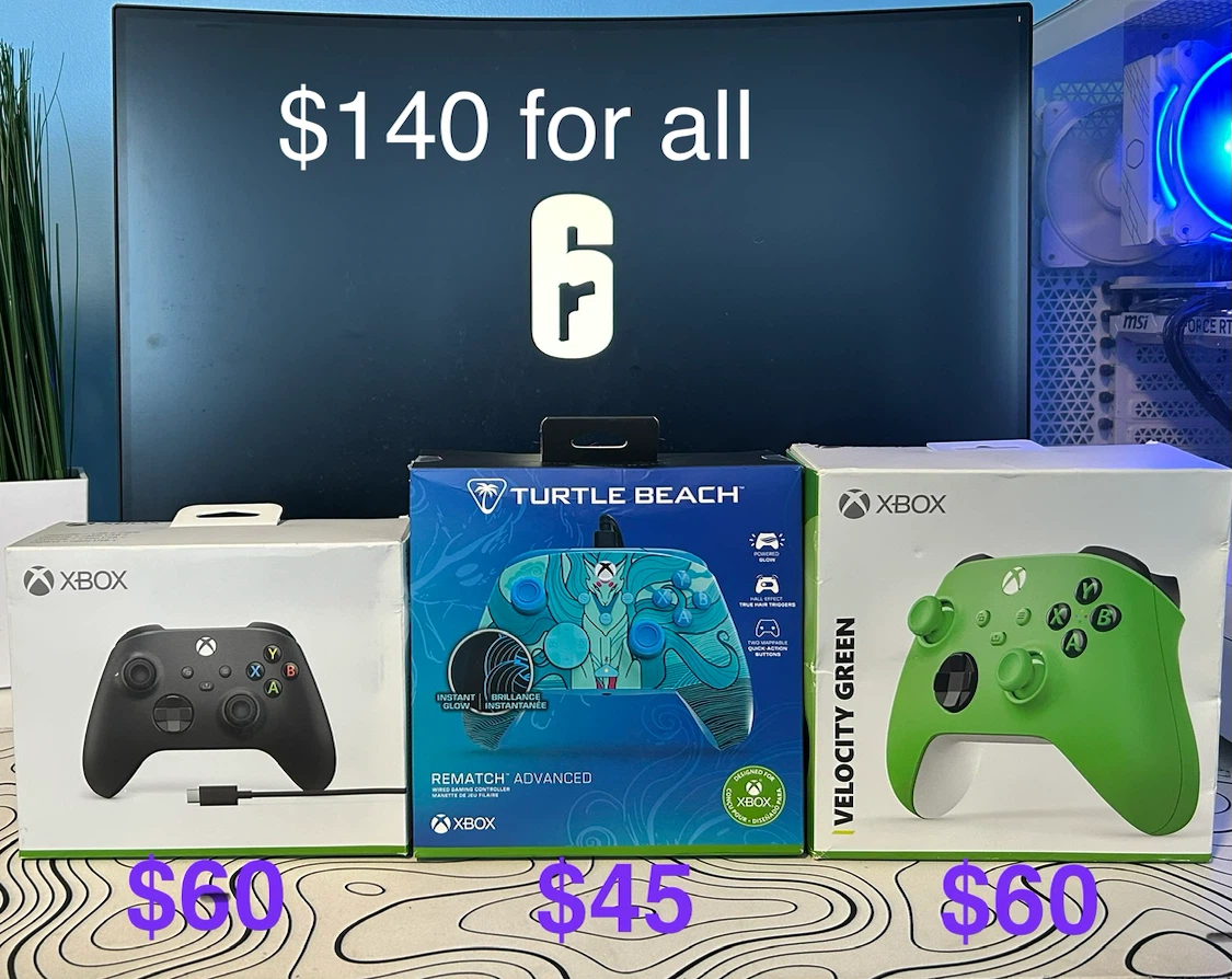 Xbox Controller 3-Pack: Green, Black & Blue Kitsune