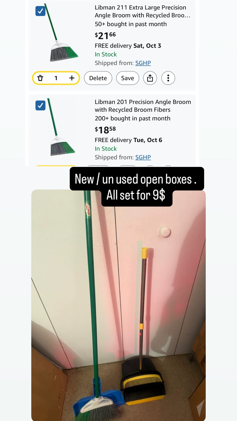 Libman Broom and Dustpan Set