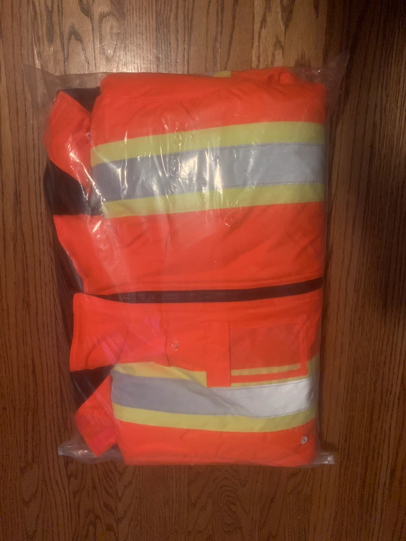 Hi-Vis Orange Safety Jacket Size L