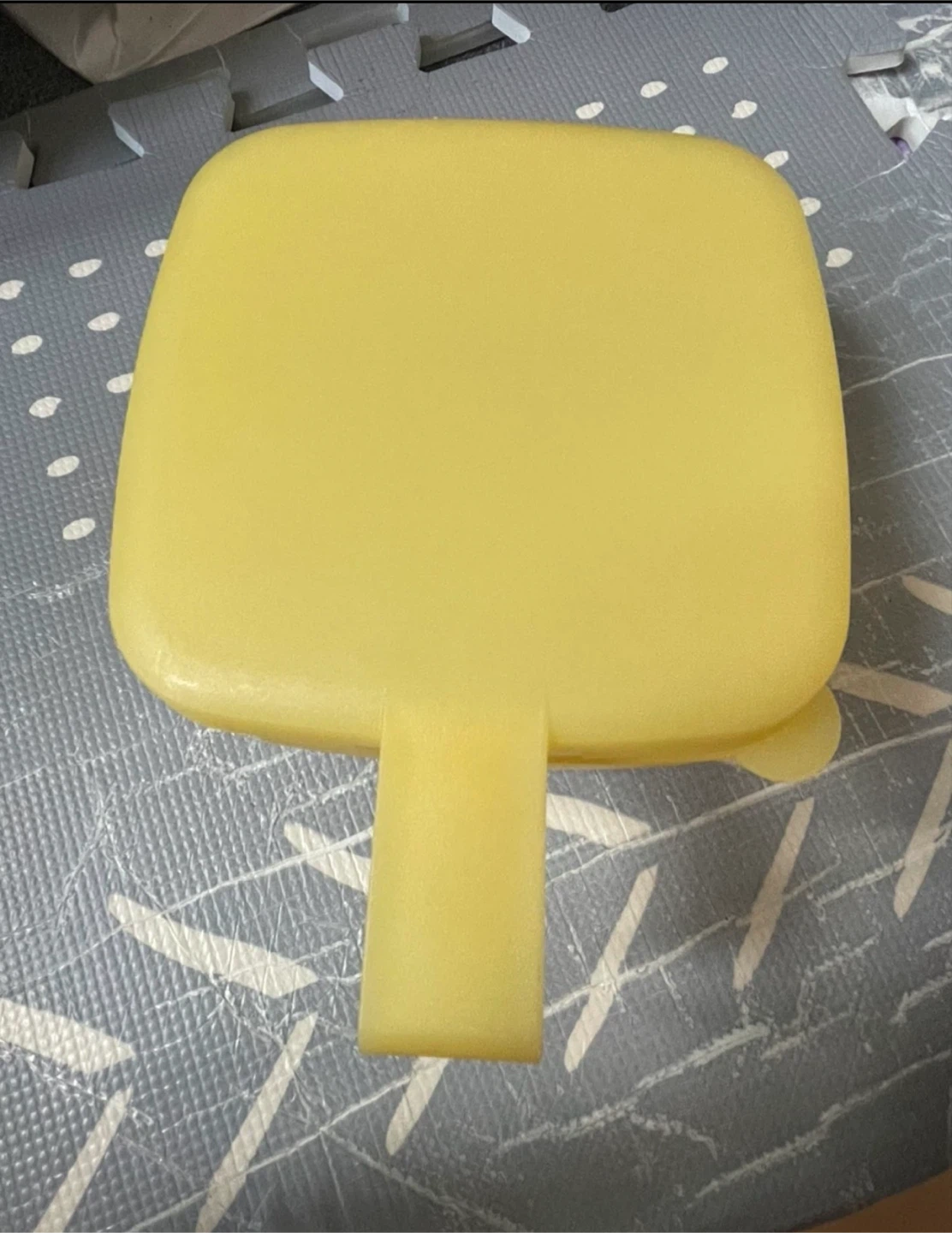 Yellow Silicone Square Snack Container🏈