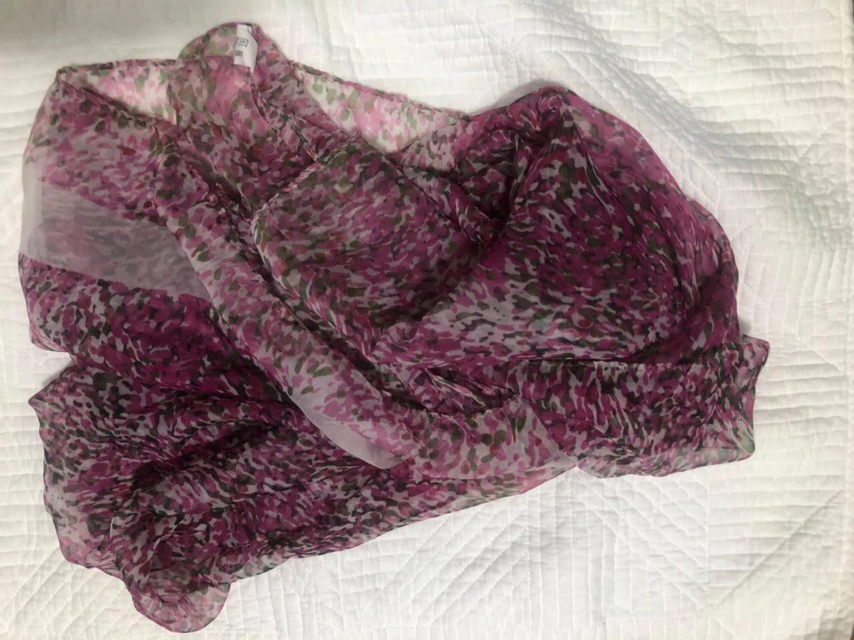 Lightweight Printed Silk Scarf 🏈 - photo 2