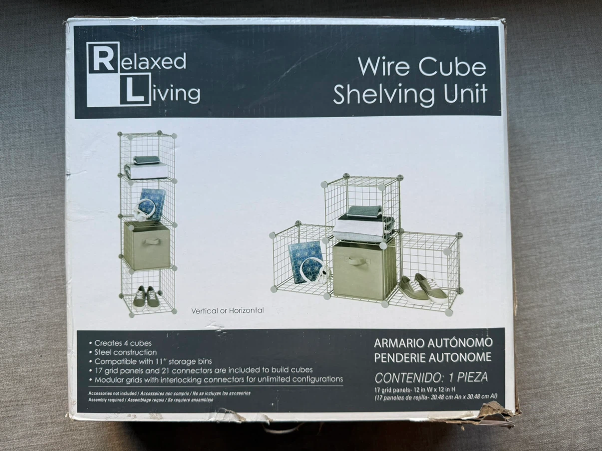 Wire Cube Shelving Unit