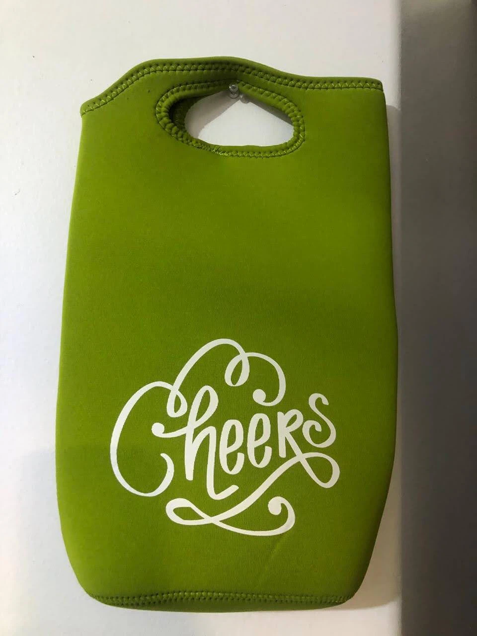 Green Neoprene Wine Bottle Sleeve 🏈