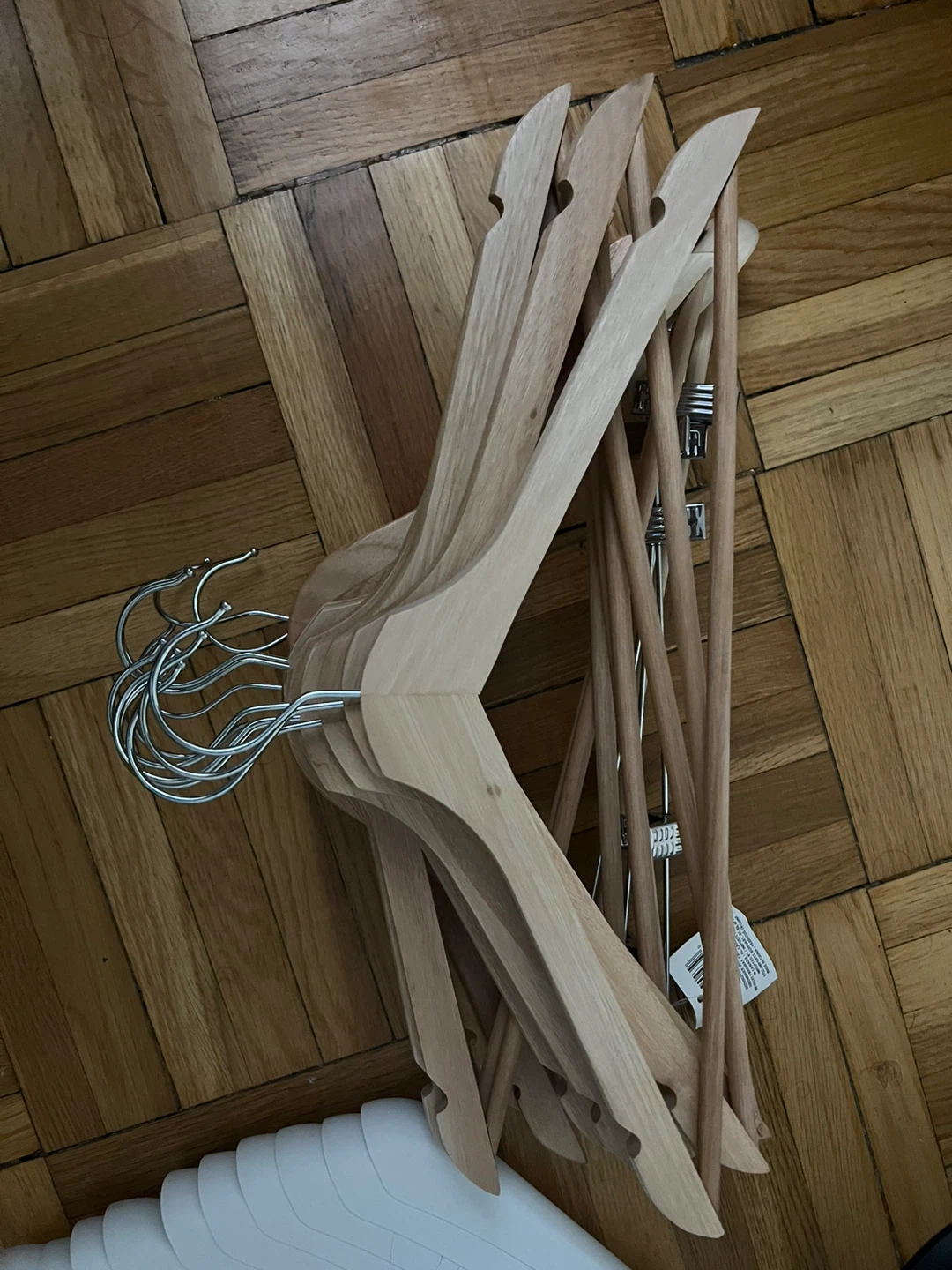 10 wooden hangers - energetically cleansed