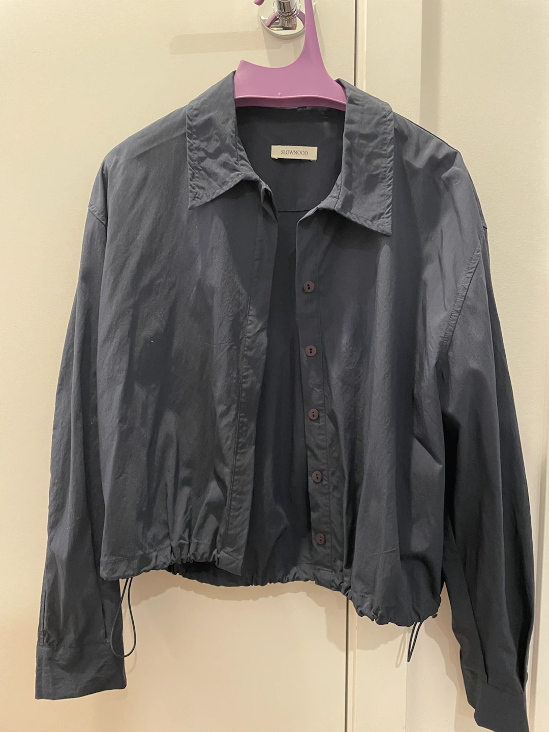 Slowand Charcoal Button-Up Shirt Jacket