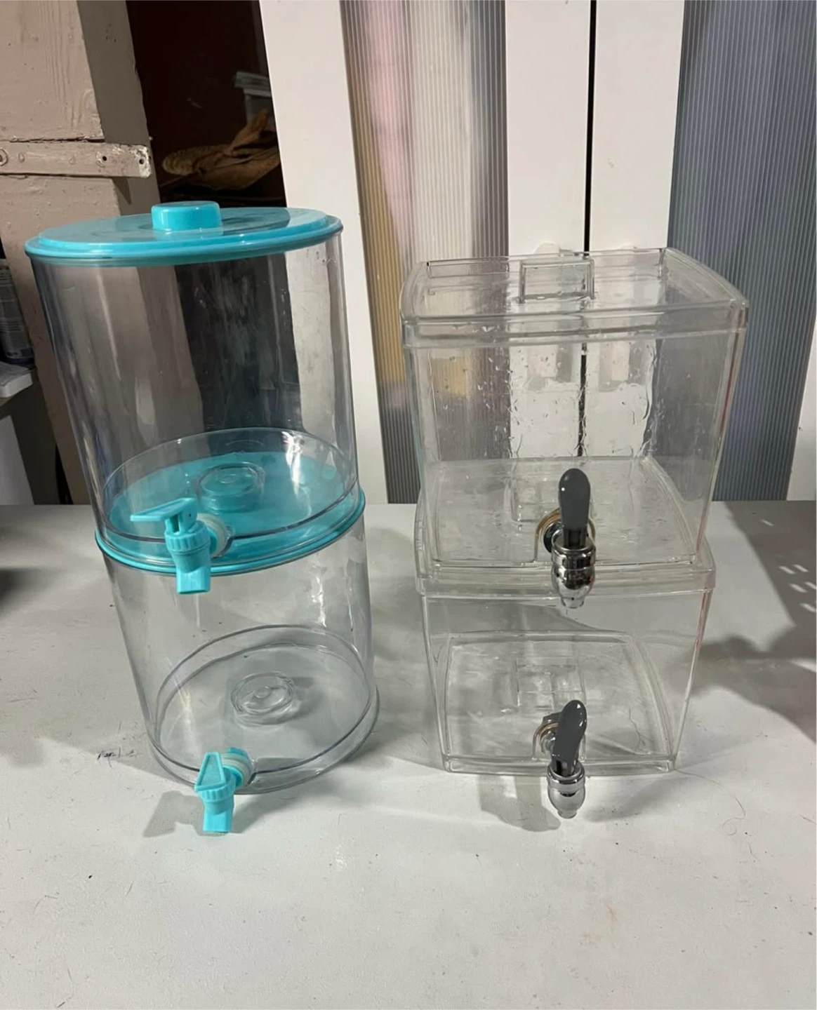 🏈 Set of 4 Clear Laundry liquid soap Dispensers