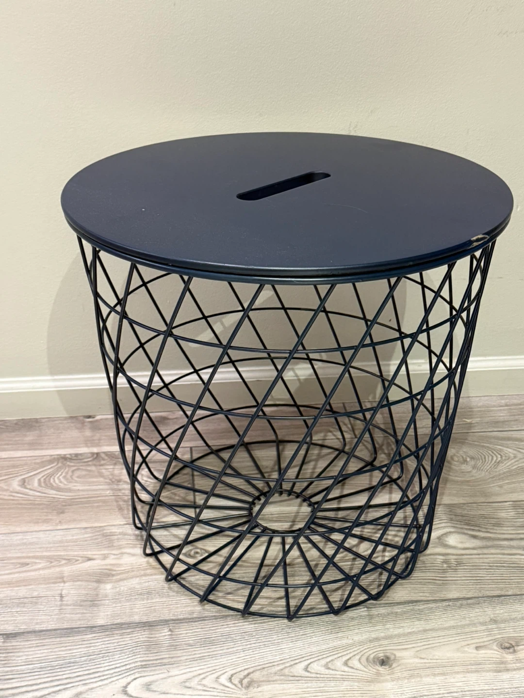 IKEA KVISTBRO Navy Wire Storage Side Table