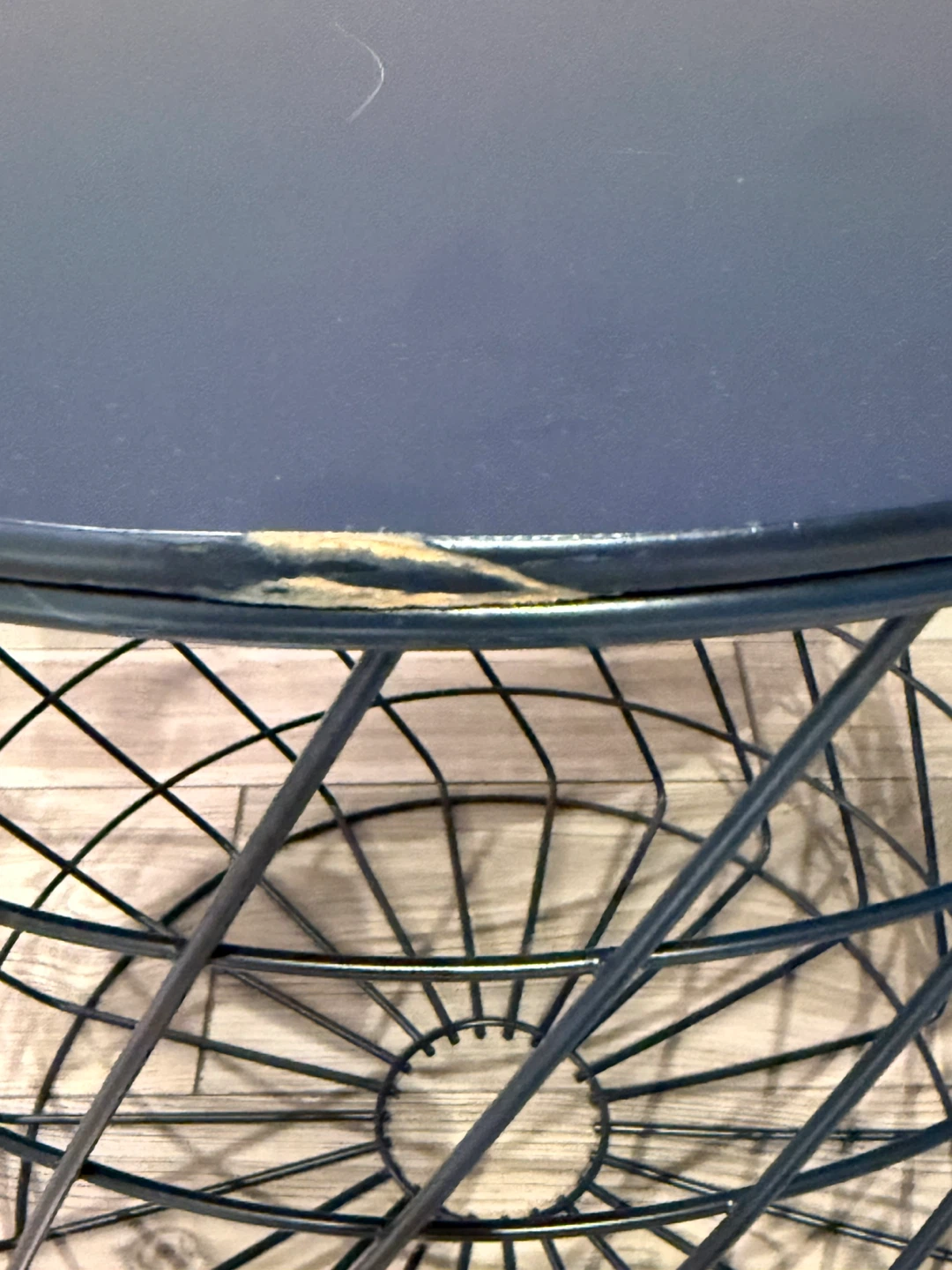 IKEA KVISTBRO Navy Wire Storage Side Table - photo 2