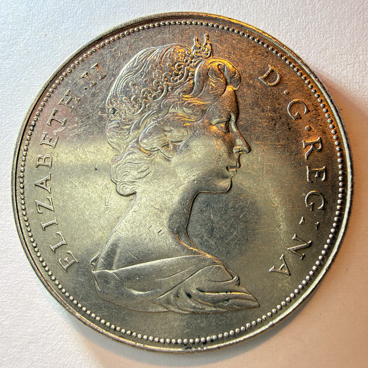 1968 Canadian Voyageur Nickel Dollar - photo 2