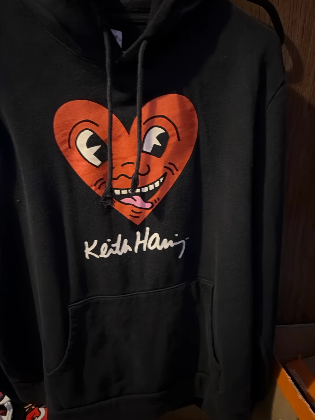 Keith Haring Graphic Hoodie Black