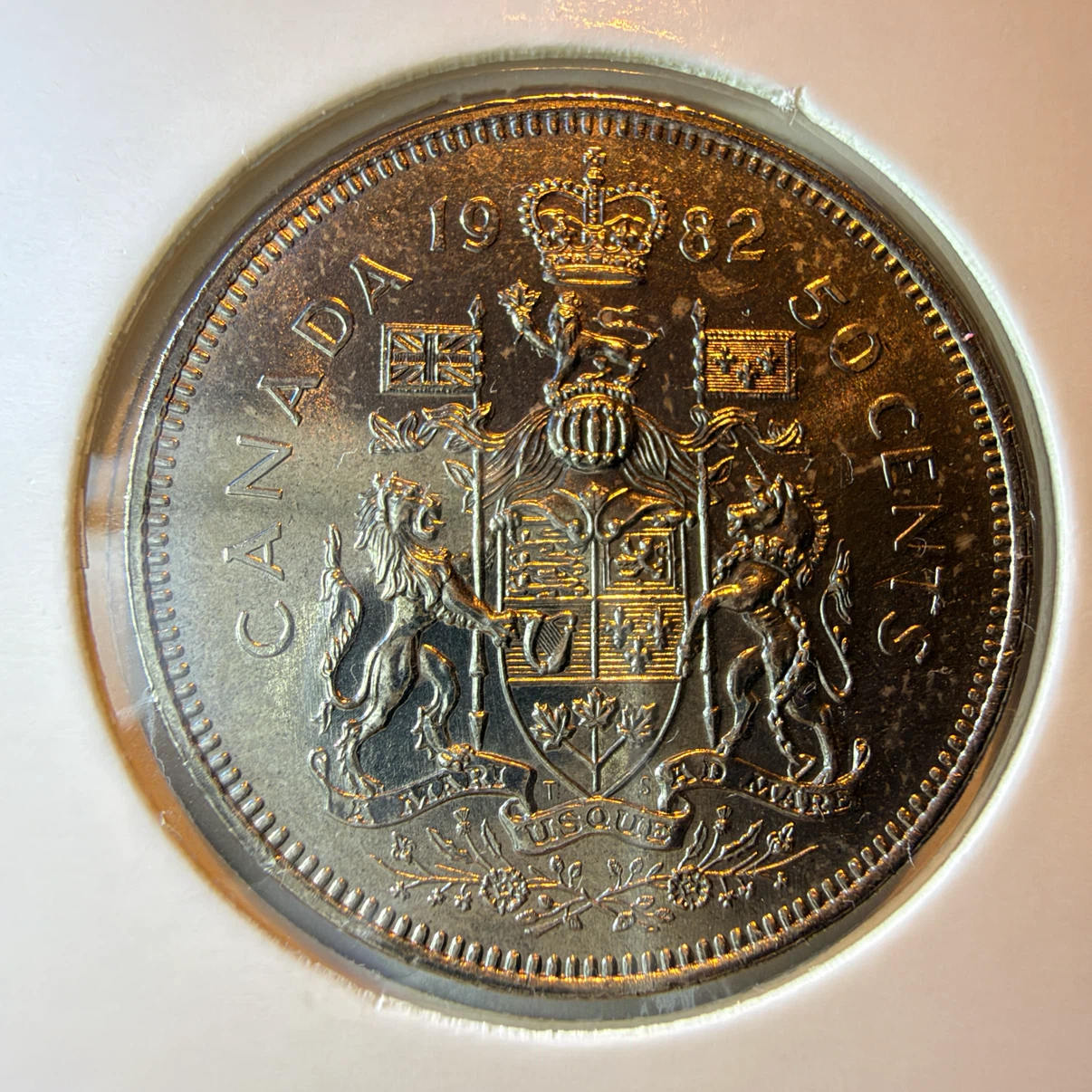 1982 Canada 50 Cents Coin Type 2 Small Beads - photo 4