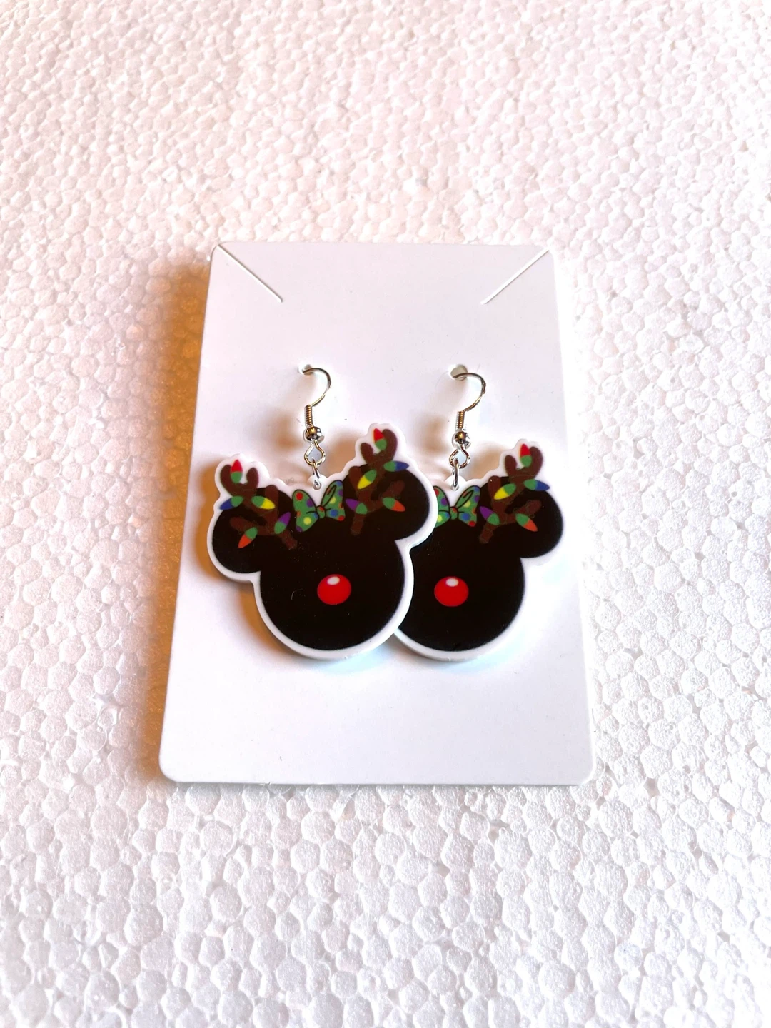 New DISNEY Mickey Mouse Rudolph Reindeer Christmas Earrings