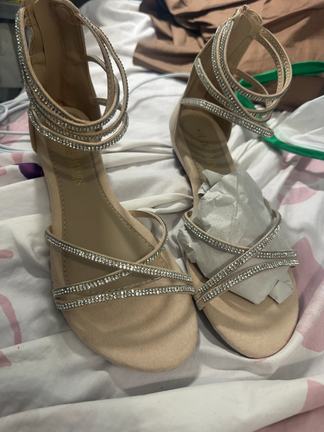 Dream Pairs Rhinestone Sandals Size 8
