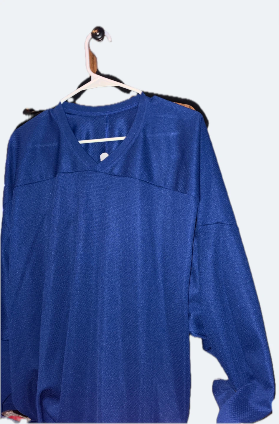 Plain Blue Hockey Jersey