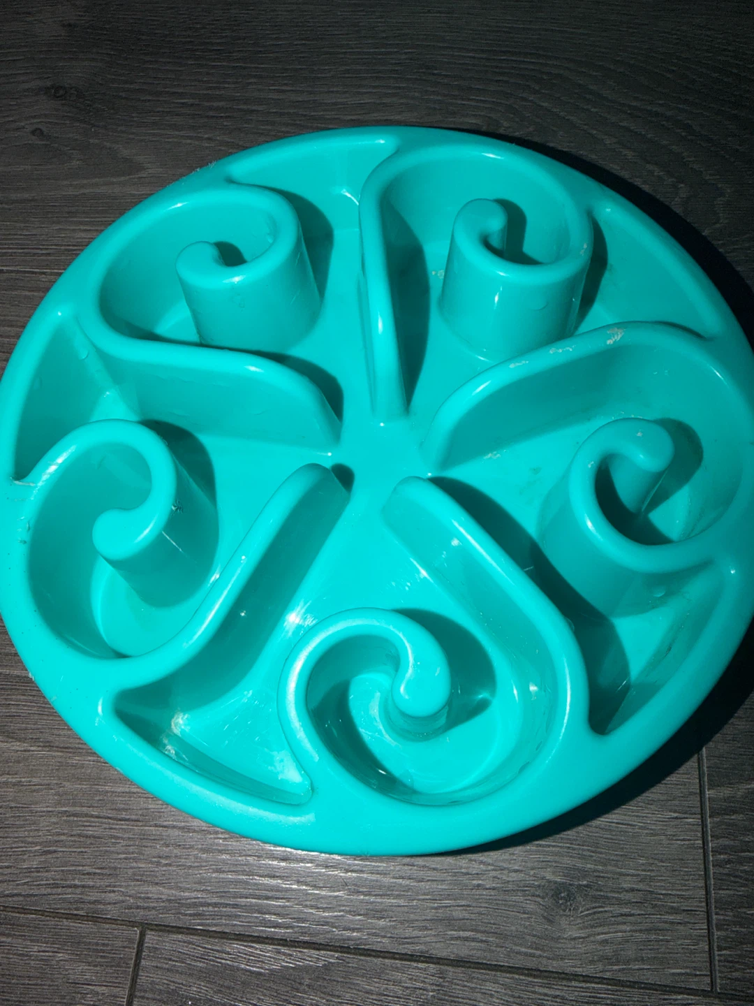 Teal Slow Feeder Dog Bowl 🏈