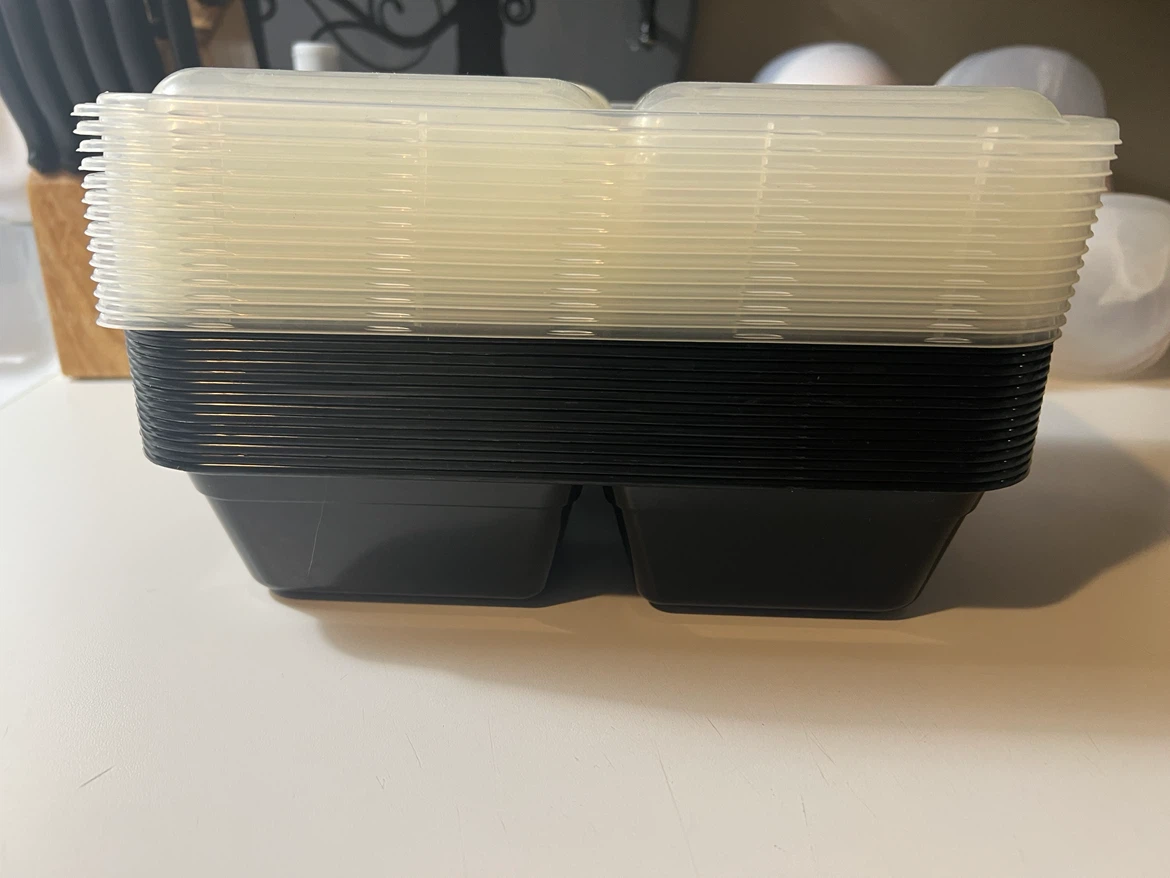3-Compartment Meal Prep Containers