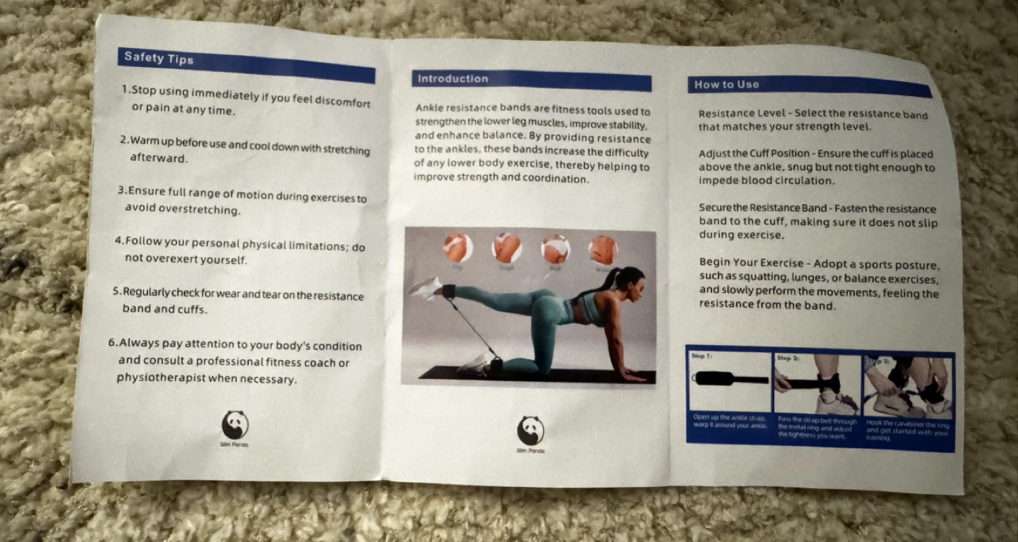 Slim Panda Ankle Resistance Band Set - photo 3