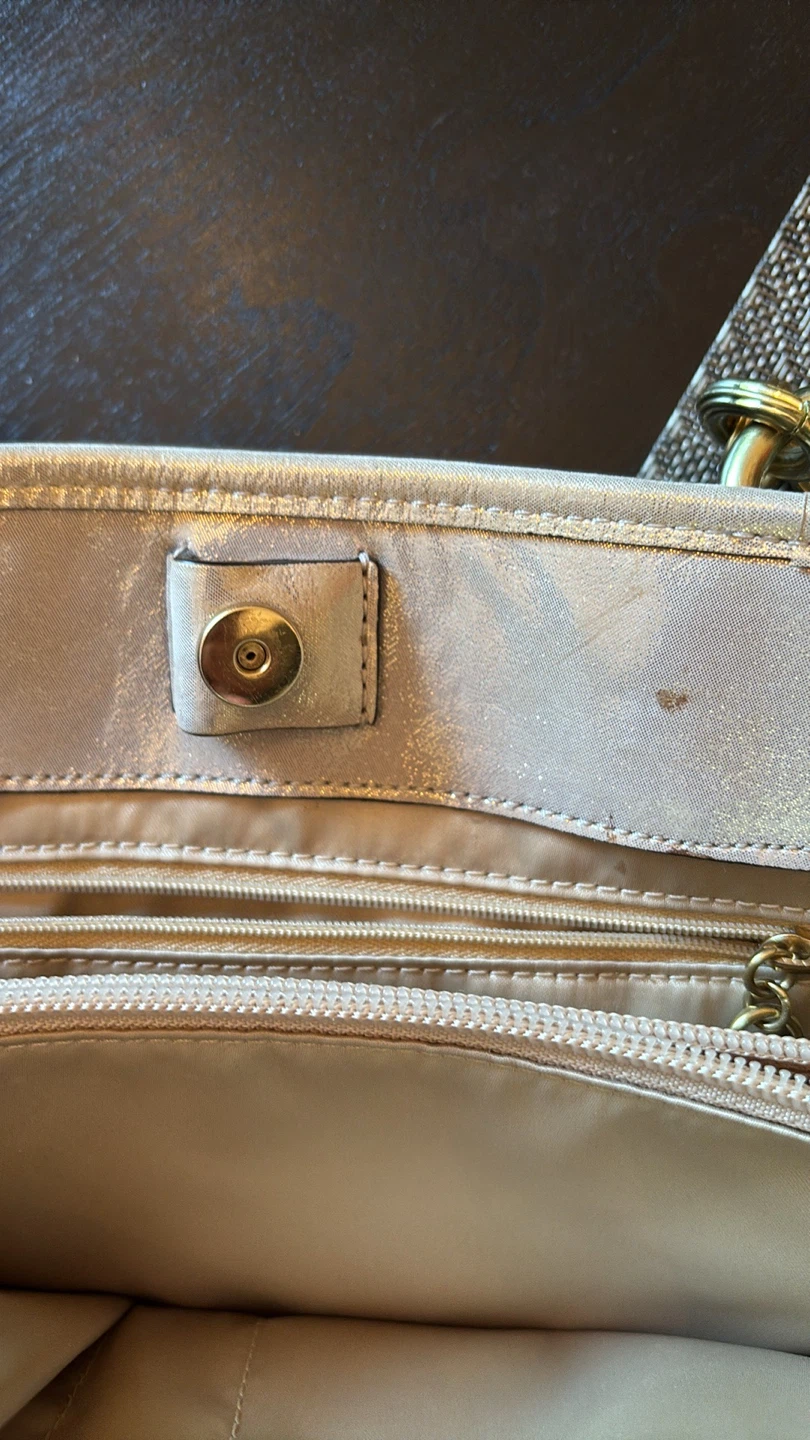 Coach Metallic Leather Tote Bag - photo 4