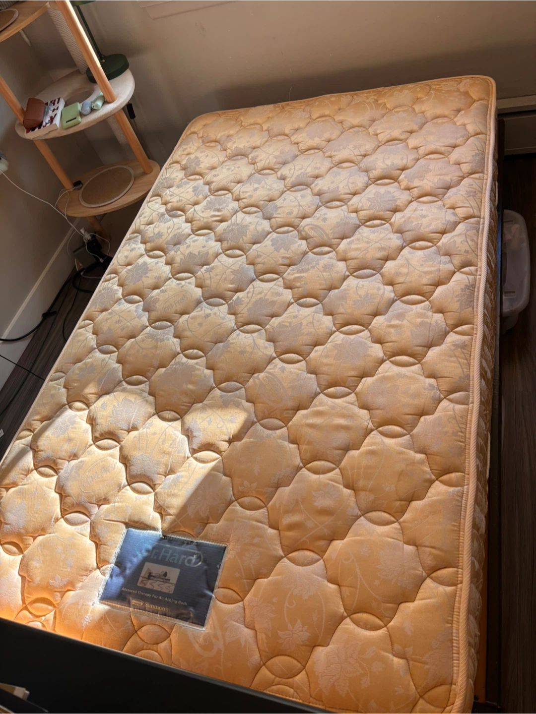 Simmons Dr. Hard Mattress Full size + Bed frame