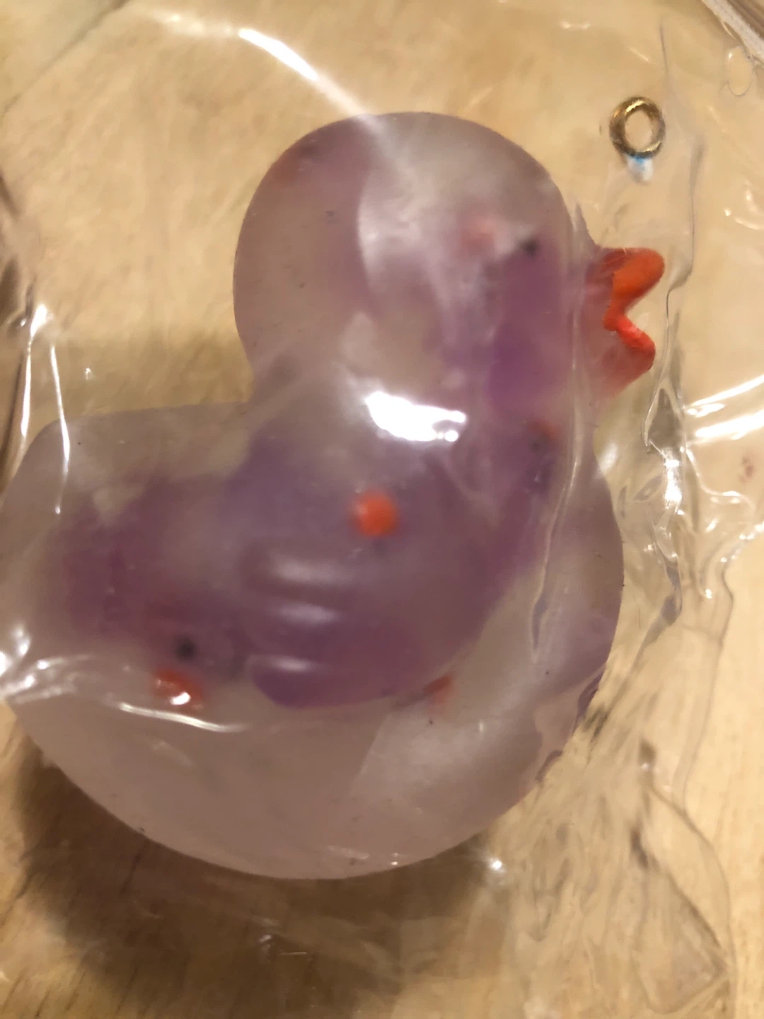 Squishy Clear Purple Duck Toy full of Mini Ducks! 🏈 - photo 2