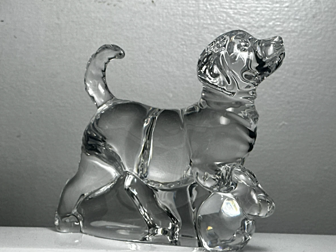 Bohemian crystal dog figurine - photo 3