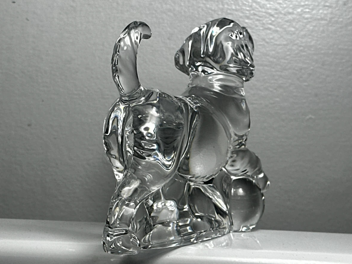Bohemian crystal dog figurine - photo 4