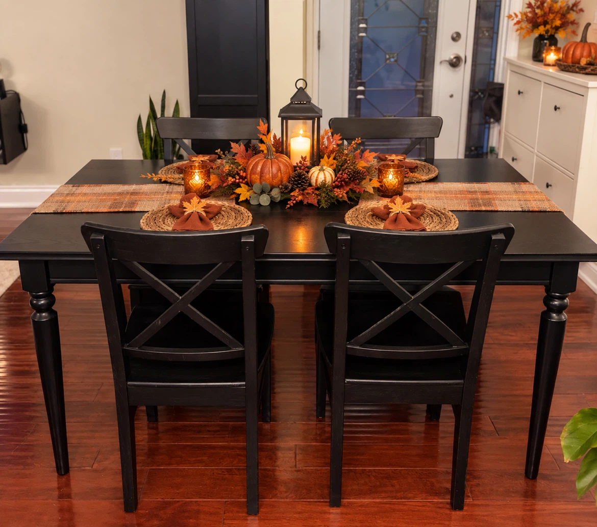 IKEA ROSENTORP Black Dining Table