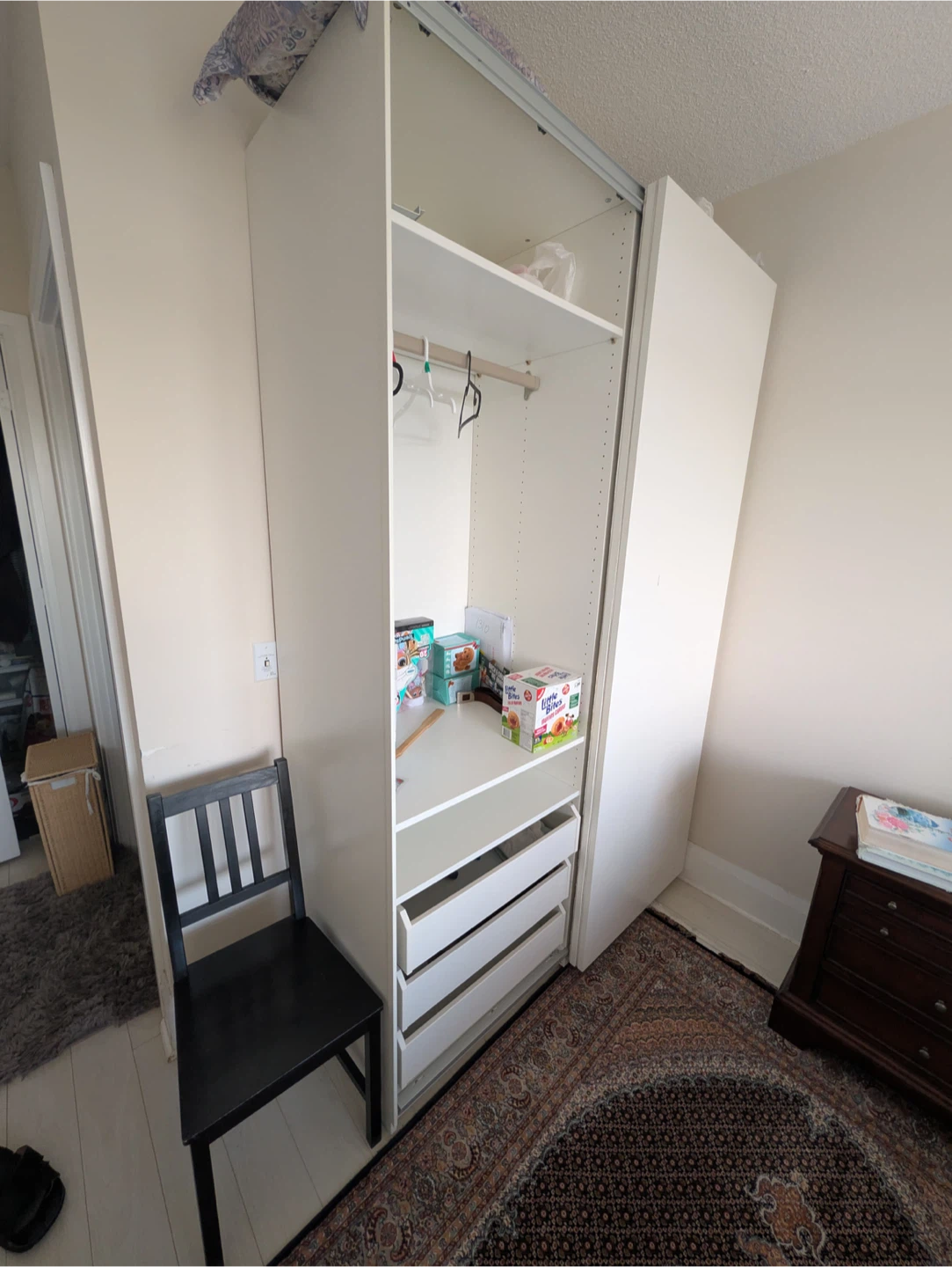 White IKEA PAX Wardrobe