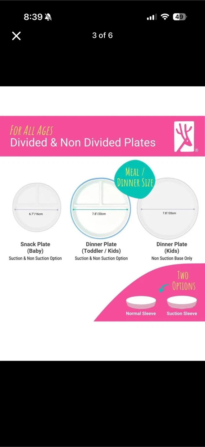 Elk and Friends Divided Porcelain Plate - photo 2