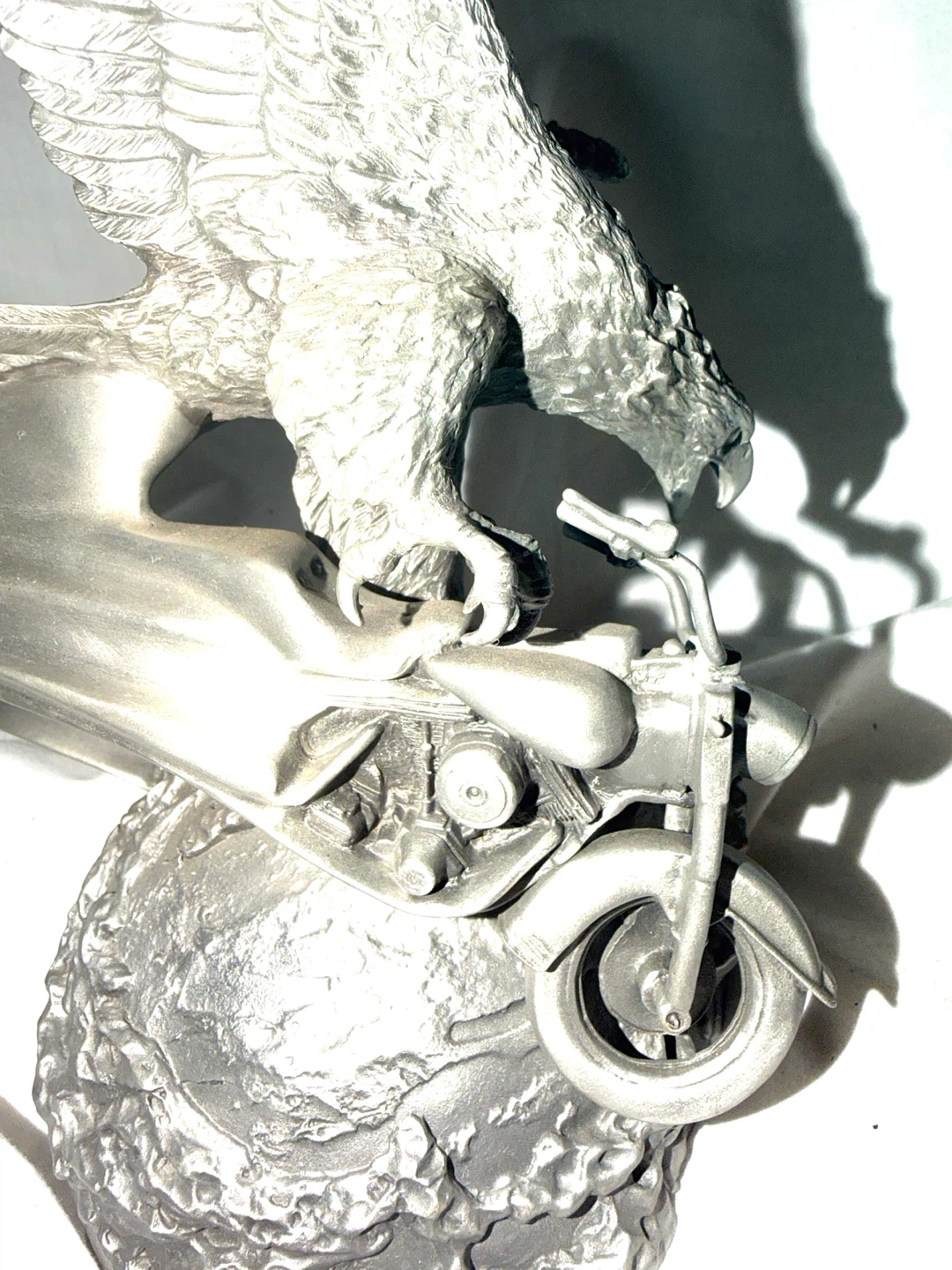 Harley-Davidson Pewter Eagle Motorcycle Sculpture - photo 3